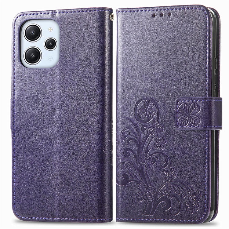 Levně ART FLOWERS Peněženkový kryt Xiaomi Redmi 12 fialový