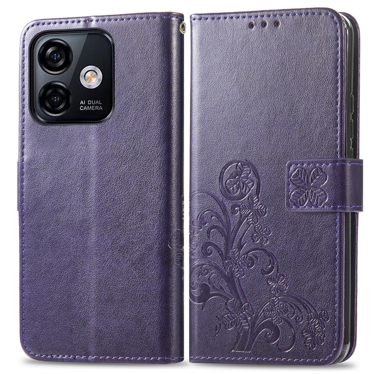 ART FLOWERS Peněženkový kryt Ulefone Note 16 Pro fialový