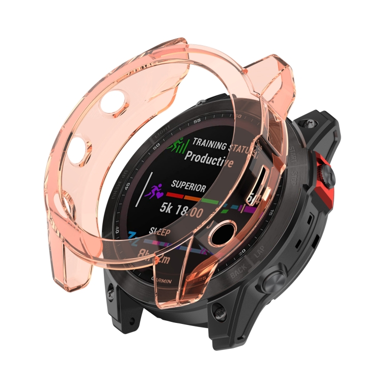 Levně TPU HALF COVER Obal pro Garmin Fenix 7S Pro oranžový