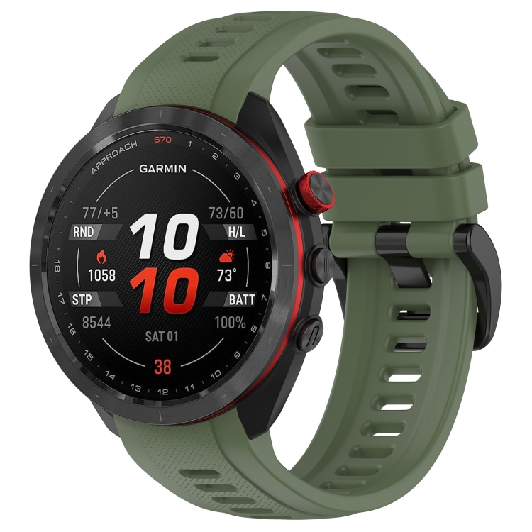 Levně SILICONE Řemínek pro Garmin Approach S70 - 47mm zelený