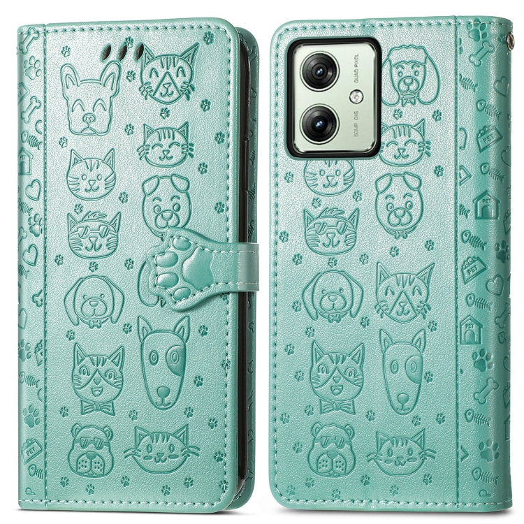 Levně ART ANIMALS Peněženkový obal pro Motorola Moto G54 5G / G54 5G Power Edition zelený