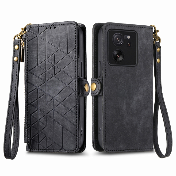 Levně GEOM Peněženkové pouzdro pro Xiaomi 13T / 13T Pro černé