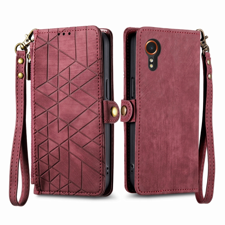 GEOM Peněženkové pouzdro pro Samsung Galaxy Xcover 7 červené