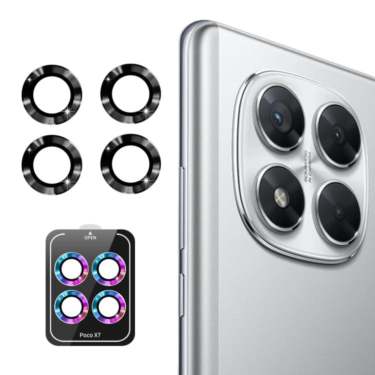 Levně ENKAY ALU Sklo pro fotoaparát Xiaomi Redmi Note 14 Pro 5G / Poco X7 BLACK