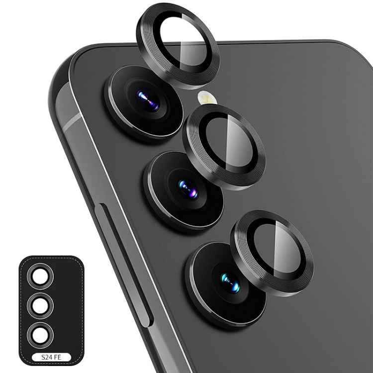 Levně ENKAY ALU Sklo pro fotoaparát Samsung Galaxy S24 FE 5G BLACK