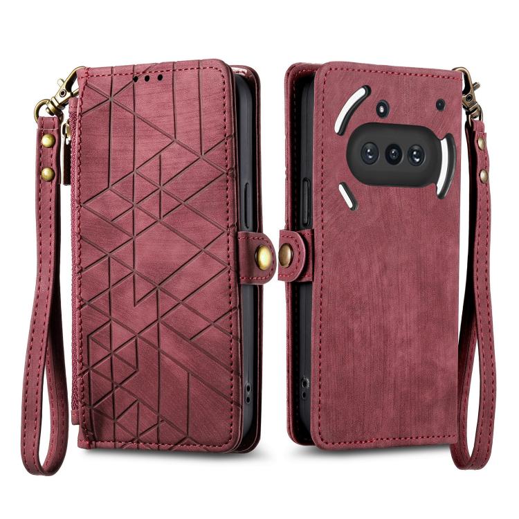 Levně GEOM Peněženkové pouzdro pro Nothing Phone (3a) červené