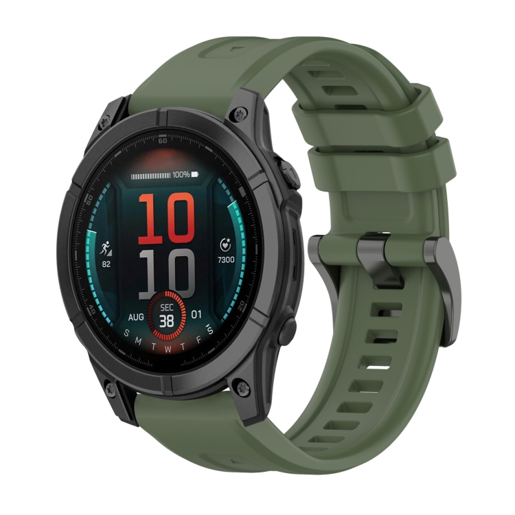 Levně SILICONE Vyměnitelný řemínek pro Garmin Fenix E 47mm tmavě zelený