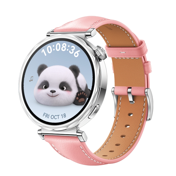 Levně LEATHER Kožený řemínek pro Huawei Watch GT 5 41mm / GT 6 41mm růžový
