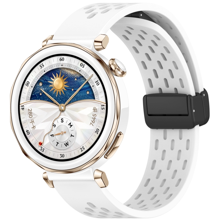 Levně AIRY Silikonový řemínek pro Huawei Watch GT 5Pro 42mm bílý