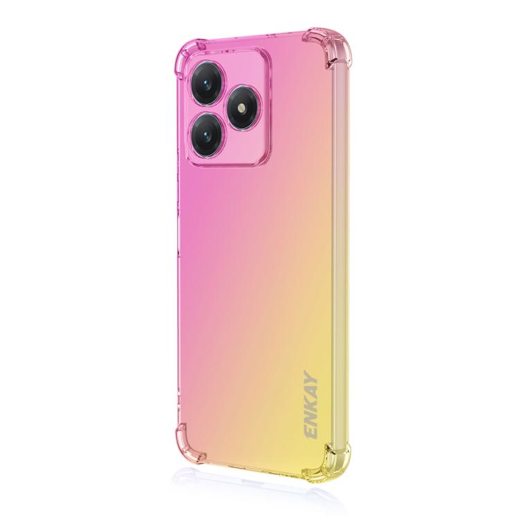 Levně ENKAY Gradientový ochranný kryt pro Honor X5c Plus PINK-GOLD