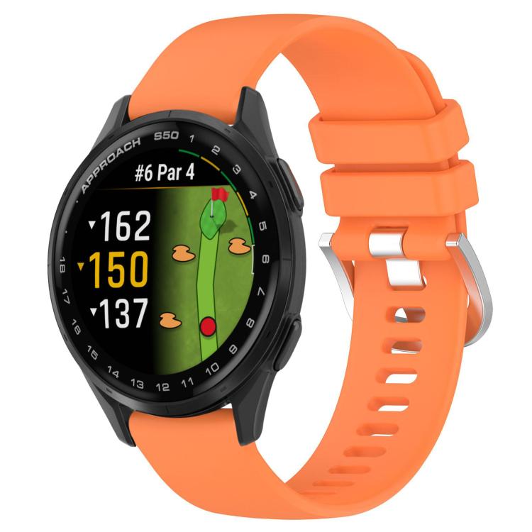 Levně SILICONE Vyměnitelný řemínek pro Garmin Approach S50 oranžový