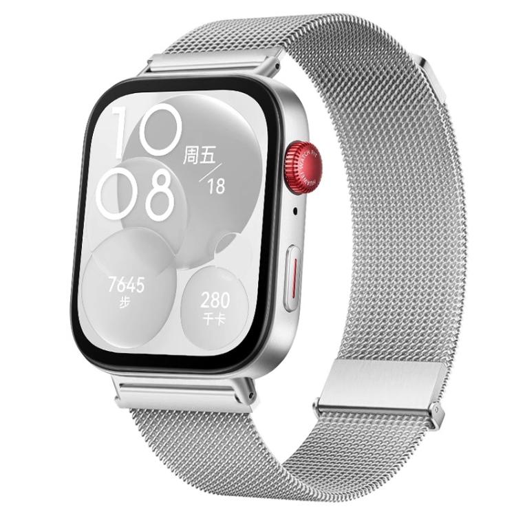 Levně MILANESE Kovový řemínek pro Huawei Watch Fit 4 / Fit 4 Pro stříbrný