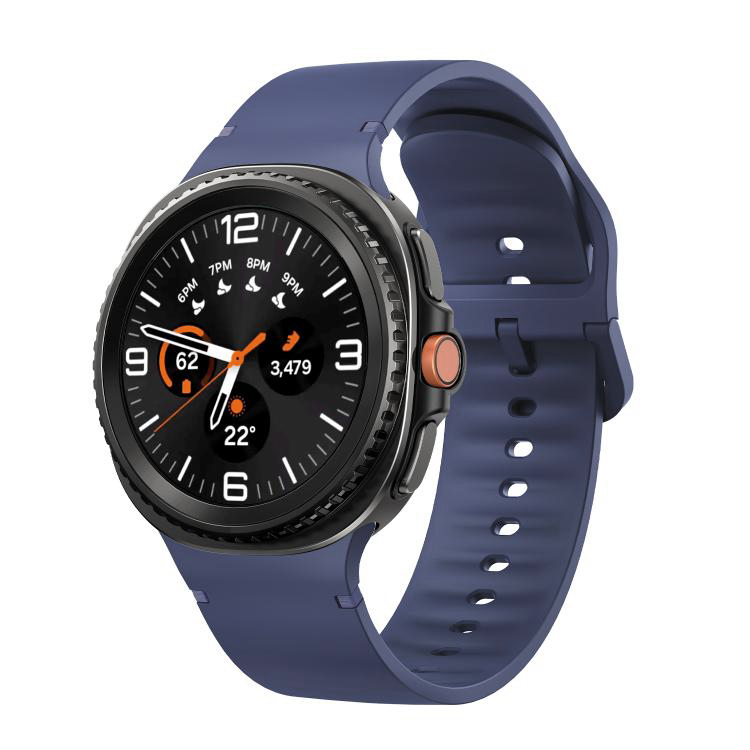 Levně SILICONE Vyměnitelný řemínek pro Samsung Galaxy Watch8 / Watch8 Classic tmavě modrý