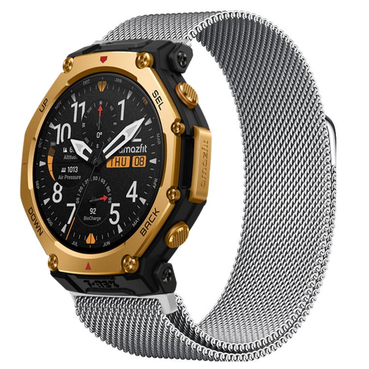 Levně MILANESE Nerezový řemínek pro Amazfit T-Rex 3 Pro 48mm stříbrný