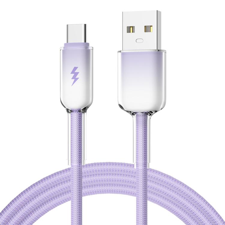 Levně ENKAY gradientní 60W Kabel USB / USB Typ-C 1m fialový