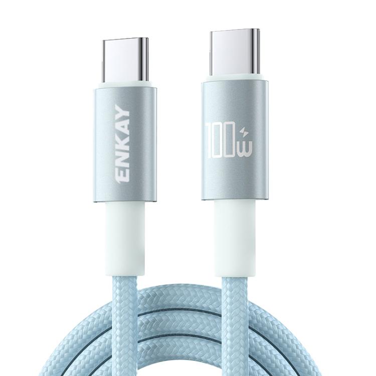 Levně ENKAY PD100 Rychlonabíjecí USB-C kabel 100W 2m modrý