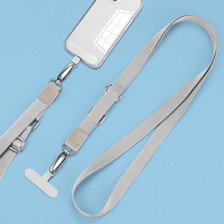 Levně PROTEMIO LANYARD Univerzální šňůrka na mobil pod zadní kryt šedá