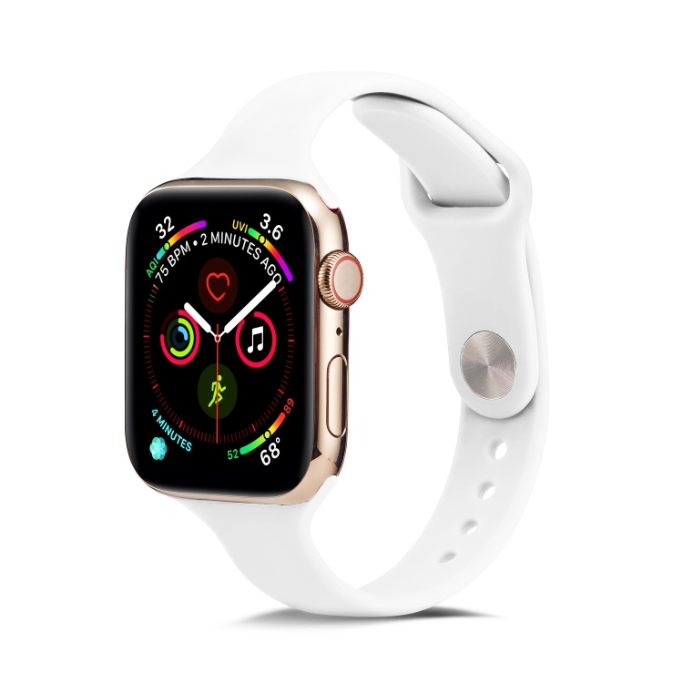 THIN Silikonový řemínek Apple Watch 8/7 (41mm) / 6 / SE / 5 / 4 (40mm) / 3 / 2 / 1 (38mm) WHITE