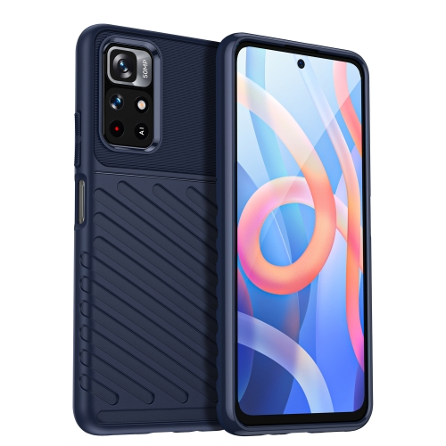 Levně THUNDER Ochranný kryt Xiaomi Poco M4 Pro 5G / Redmi Note 11S 5G modrý