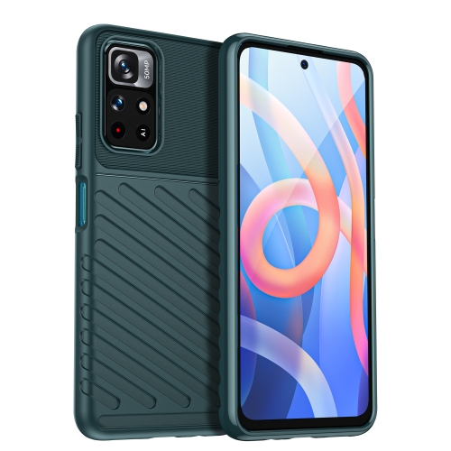 PROTEMIO 36308 THUNDER Ochranný kryt Xiaomi Poco M4 Pro 5G / Redmi Note 11S 5G zelený