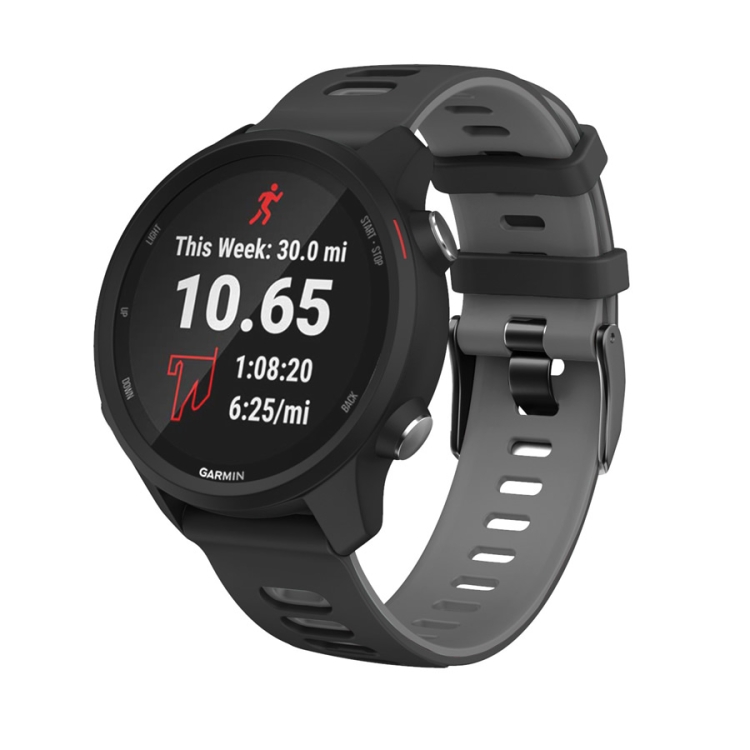 Levně TWO-COLOR Řemínek Garmin Vivoactive 3 černý-šedý