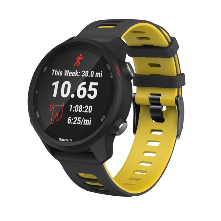 Levně TWO-COLOR Řemínek Garmin Vivoactive 3 černý-žlutý