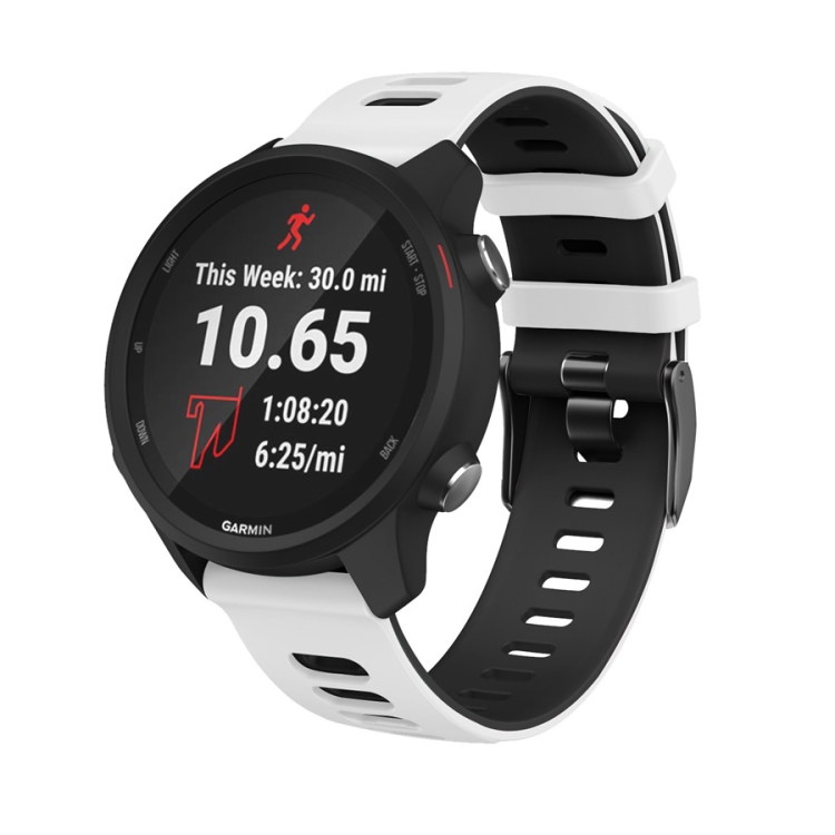 Levně TWO-COLOR Řemínek Garmin Vivoactive 3 černý-bílý