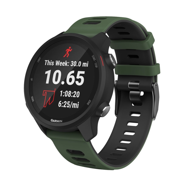 Levně TWO-COLOR Řemínek Garmin Vivoactive 3 černý-tmavě zelený