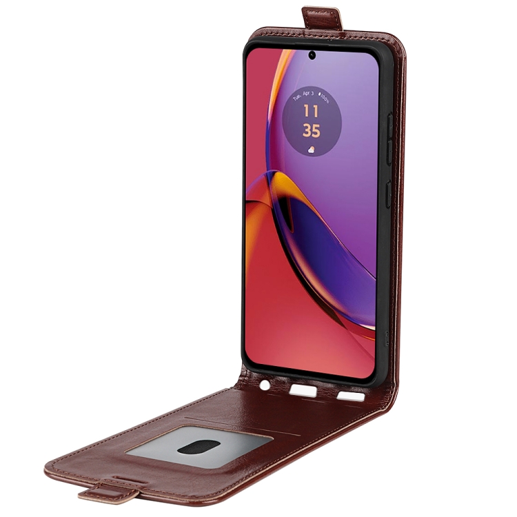 Vyklápěcí pouzdro pro Motorola Moto G84 5G hnědé