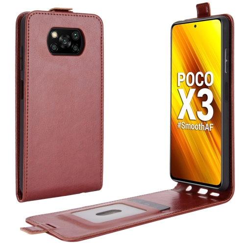 Vyklápěcí pouzdro Xiaomi Poco X3 NFC / X3 Pro hnědé