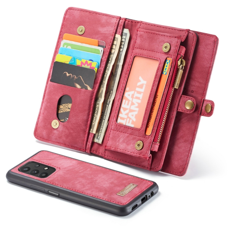 WALLET Ochranný kryt s peněženkou 2v1 pro Samsung Galaxy A32 5G / M32 5G / M32 5G červený