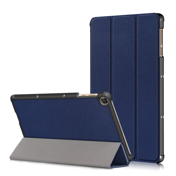 Levně LEATHER Zaklápěcí kryt pro Honor Pad X8 modrý