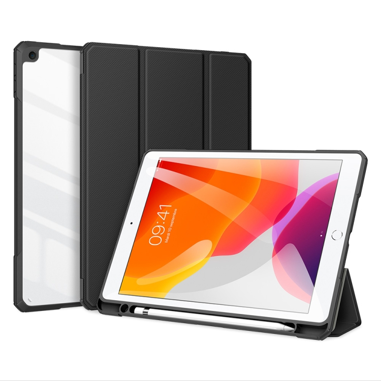 Levně DUX TOBY Flipové pouzdro Apple iPad 10.2 2021 / 2020 / 2019 černé