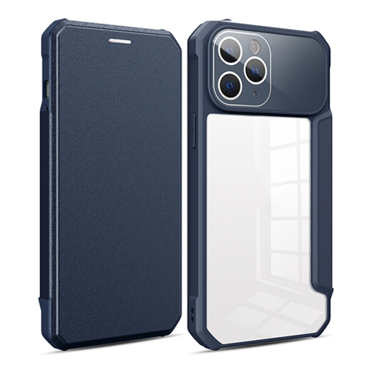 Levně FLIP CASE Zaklápací kryt Apple iPhone 12 Pro modrý